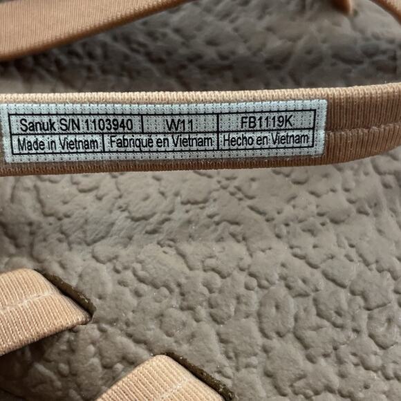 Sanuk Yoga Sandy II Slide Sandals Womens Size 11 Tan Brown Lightweight Comfort - Picture 9 of 9